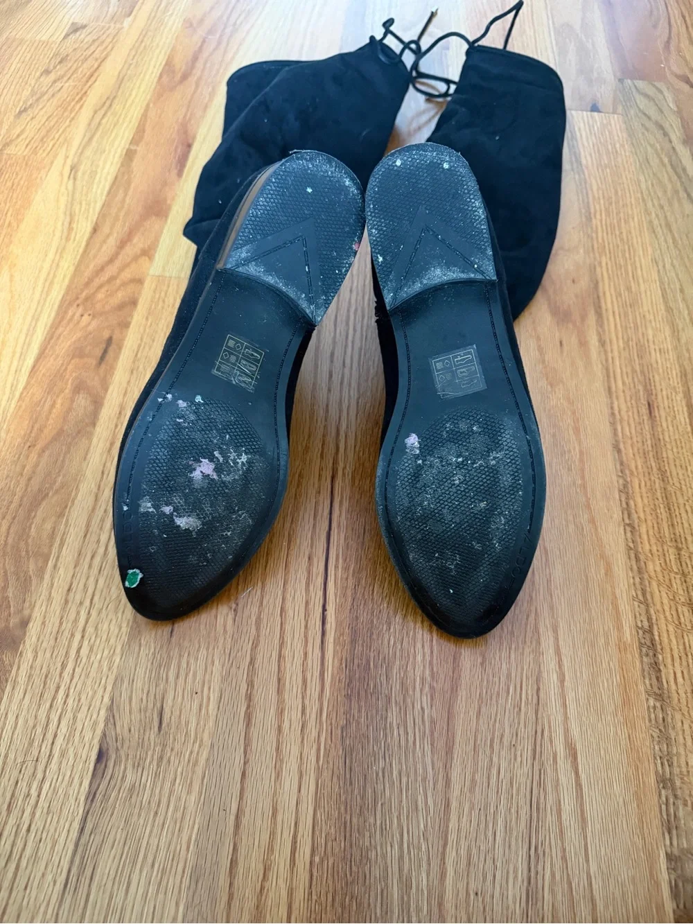 Aldo Black Suede Over the Knee Boots Size 8